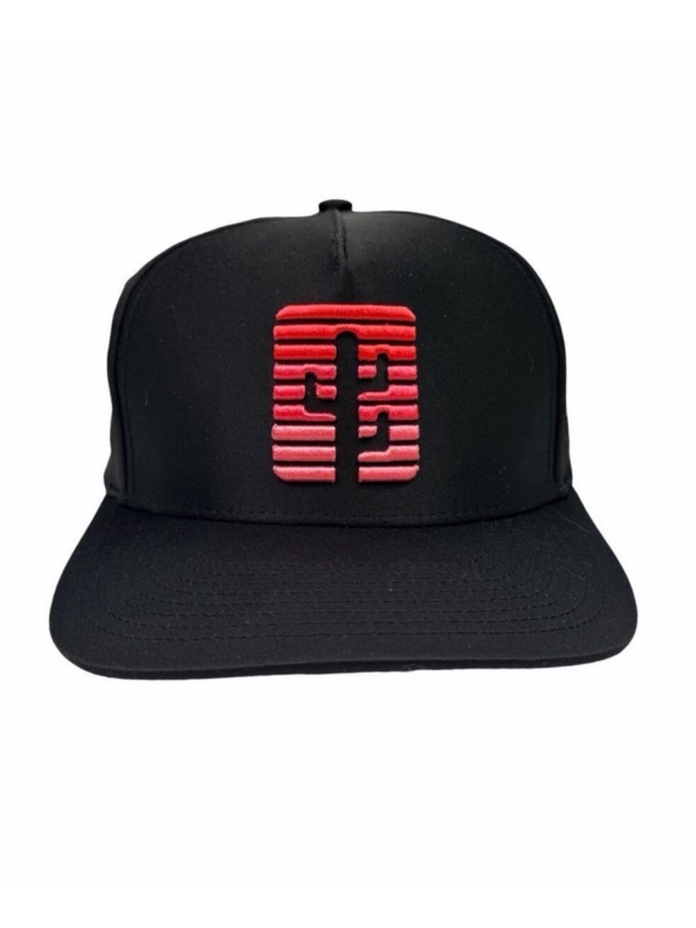 Waggle Mirage Embroidered SnapBack Hat - Black - One Size (Up to 7 3/4)